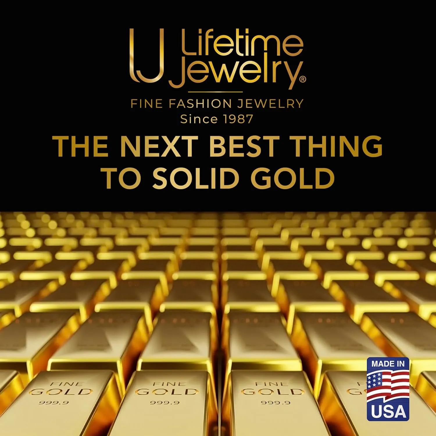 LIFETIME JEWELRY 2.2mm Rounded Box Chain Necklace for Women & Men 24k Gold Plated