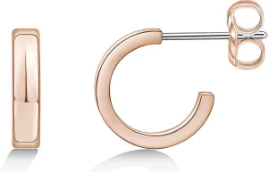 Limerencia Hypoallergenic G23 Pure Titanium Big Post Thin Square Edge Open Hoop | F136 Implant Grade Womens Dainty Hoop Earrings | Lightweight for Sensitive Ears
