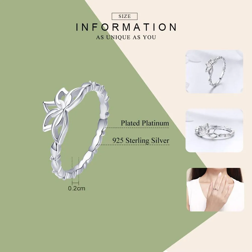 'Lotus Flower' Sterling Silver Ring