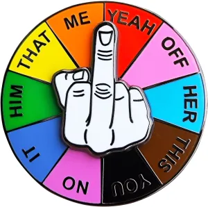 Lucky Wheel Enamel Pins Rotatable Arrows Fun Pin Brooches Badges Cool Funny Lapel Pins For Bags Backpacks Hats Gifts Decoration