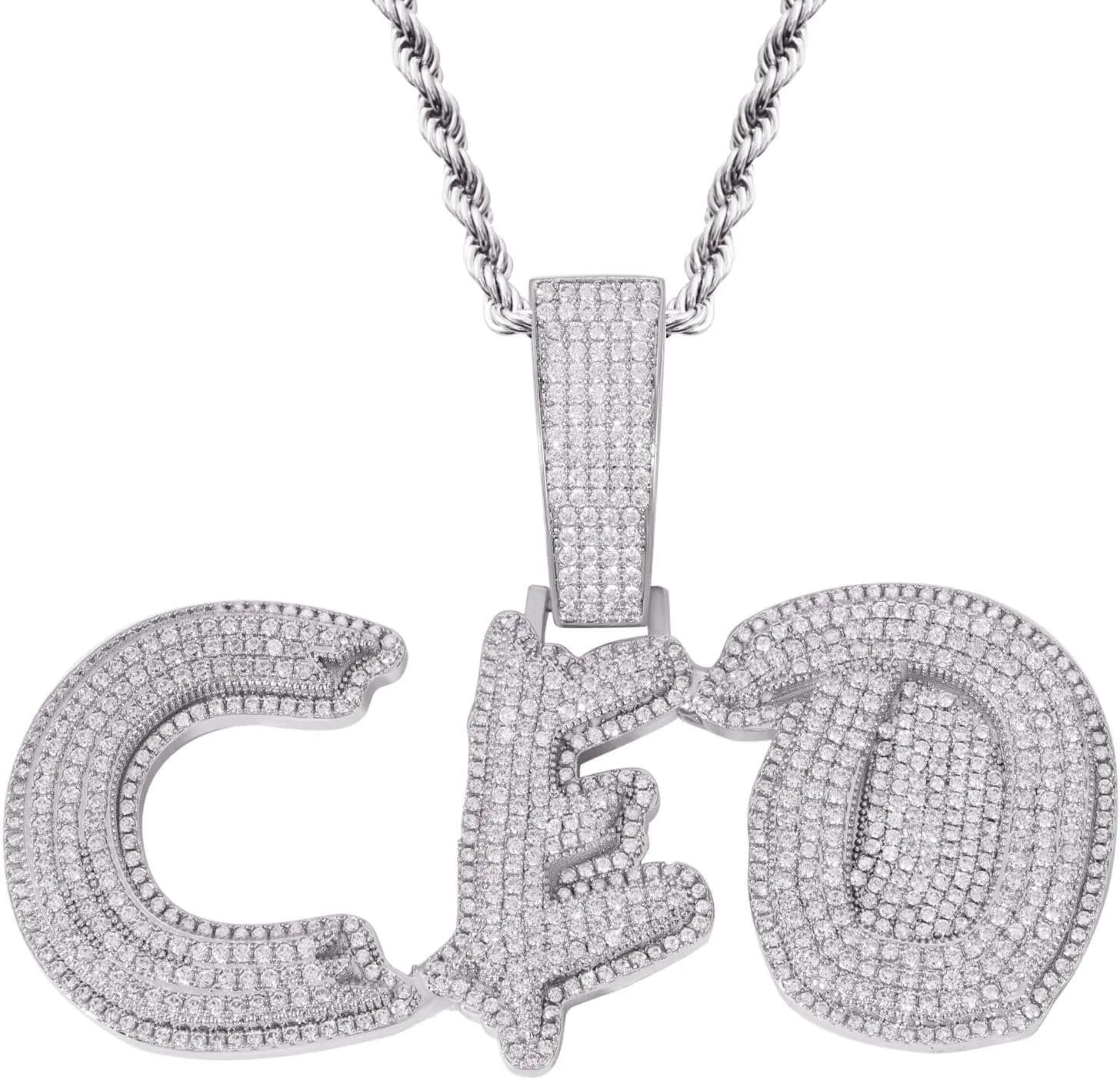 Lulu Mel Iced Out Custom Name Necklace Personalized with Tennis Chain for Men Women, Hip Hop 18k Gold Plated Name Letter Pendant Diamond Chain, Handmade Customized Nameplate Jewelry Gifts