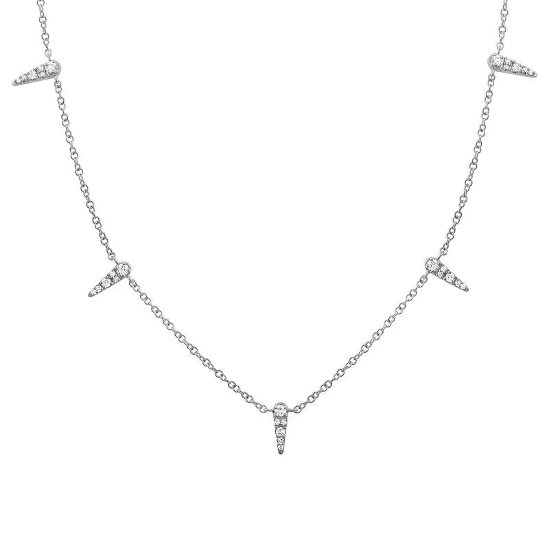 MARLY DIAMOND SPIKE NECKLACE