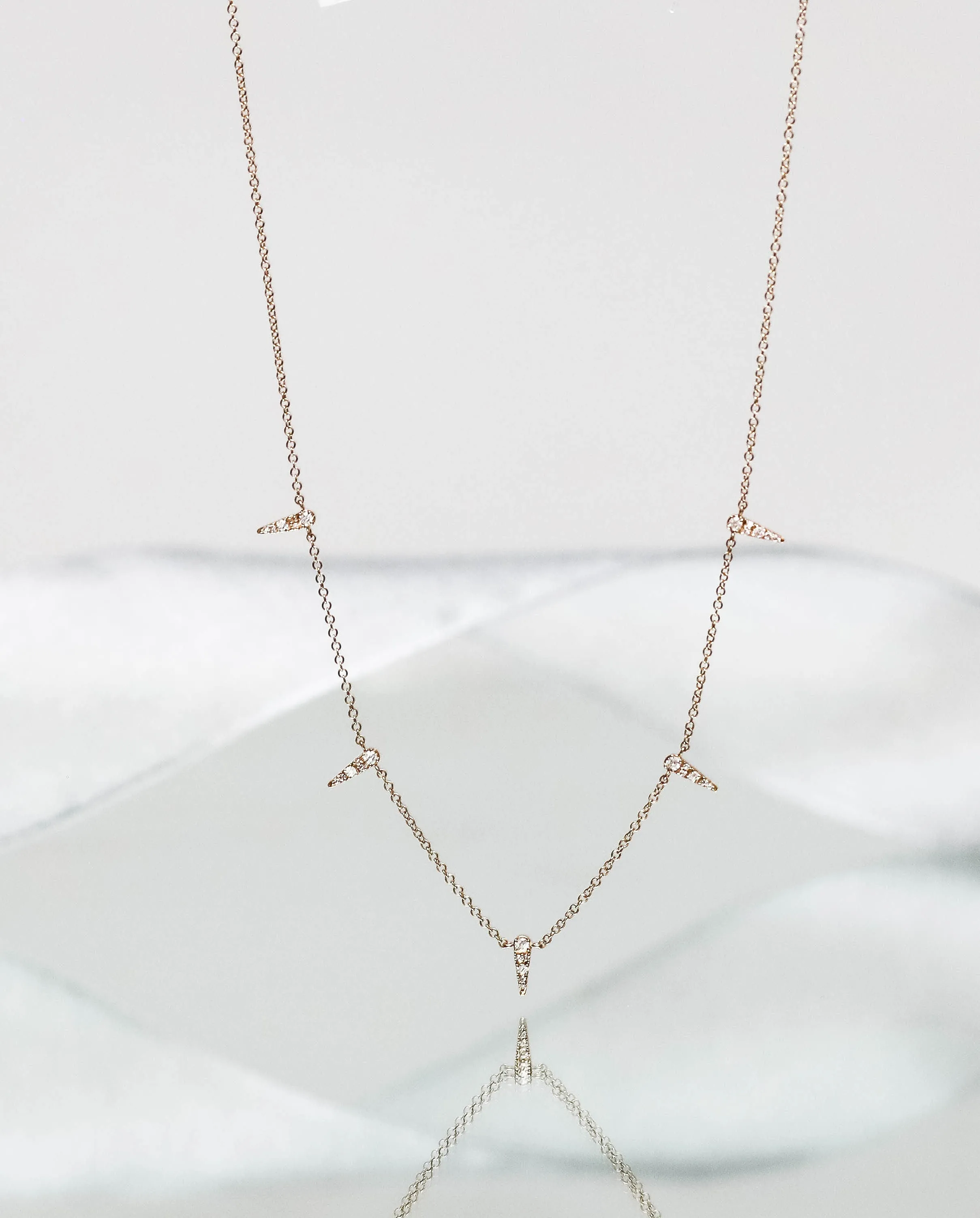 MARLY DIAMOND SPIKE NECKLACE