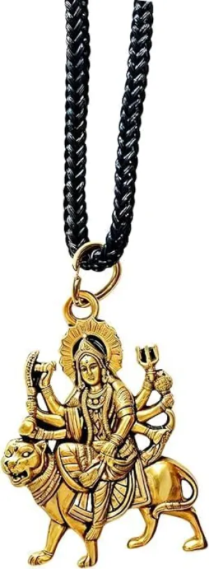 Mata Spiritual Religious Temple Hindu Mata Goddess Jewelry Locket with Chain Pendant Necklace for Men Women