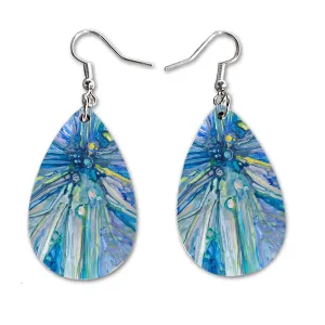 Maureen Claffy Artist Collection | Angel Gabriel Teardrop Dangle Earrings Set | Cute Girls Womens Jewelry Earings | Holiday Gifts | Summer Decorations Girlfriend Wife Adorable Fashion Accessories