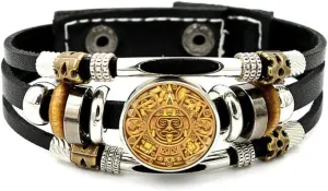 Mayan Calendar Antique Bracelet Sparkling Bracelet Aztec Calendar Bangle Mayan Calendar Jewelry (A1, 2CM)