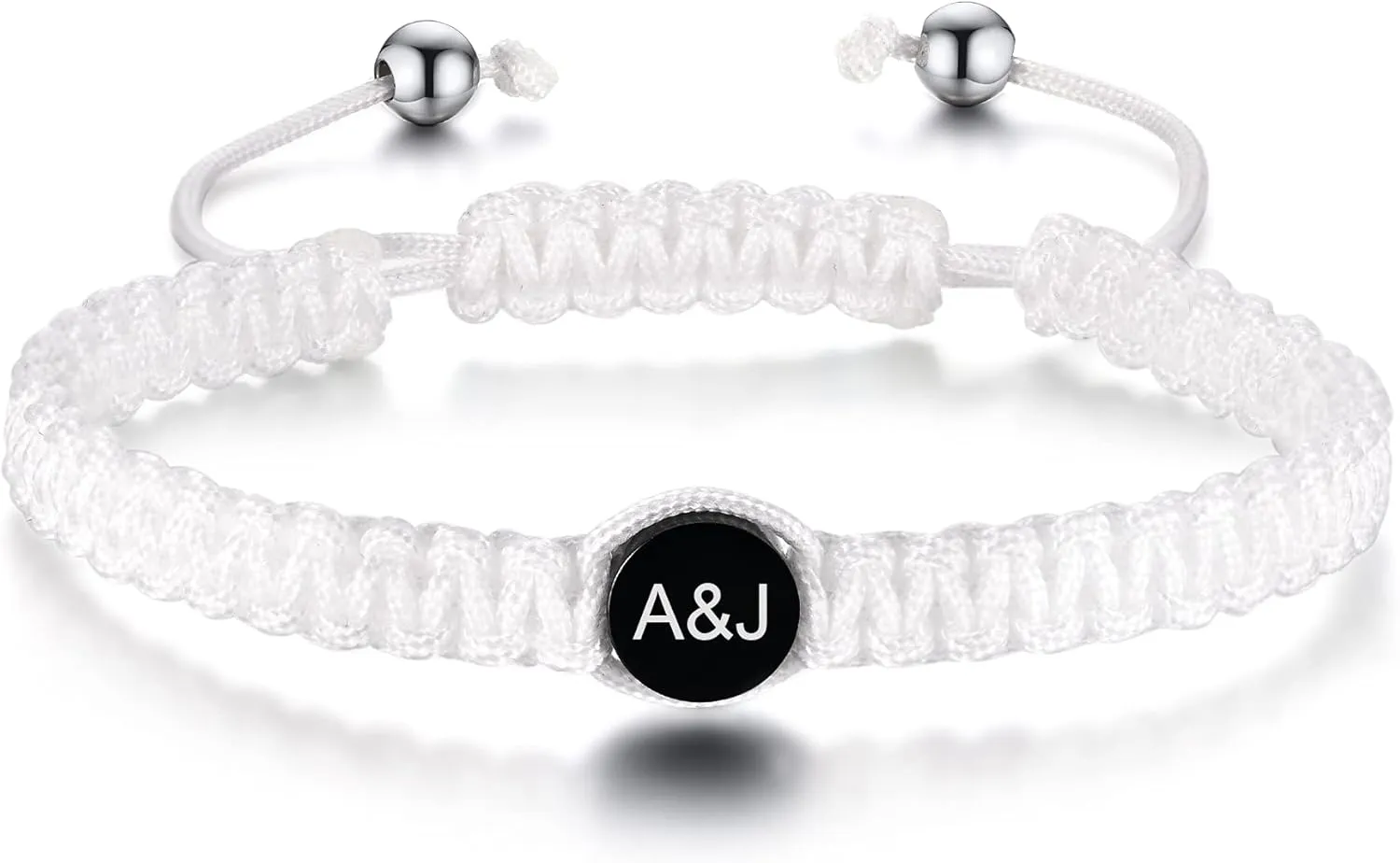 MEALGUET Personalized Alphabet Initial Bracelet - Simple Handmade Braided Macrame Friendship Couple BFF Gift Idea for Him Her