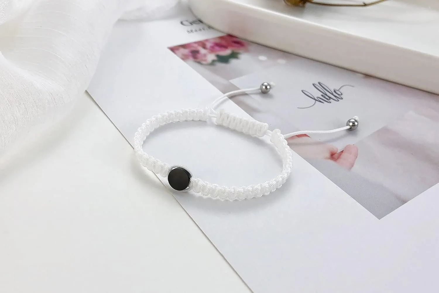 MEALGUET Personalized Alphabet Initial Bracelet - Simple Handmade Braided Macrame Friendship Couple BFF Gift Idea for Him Her