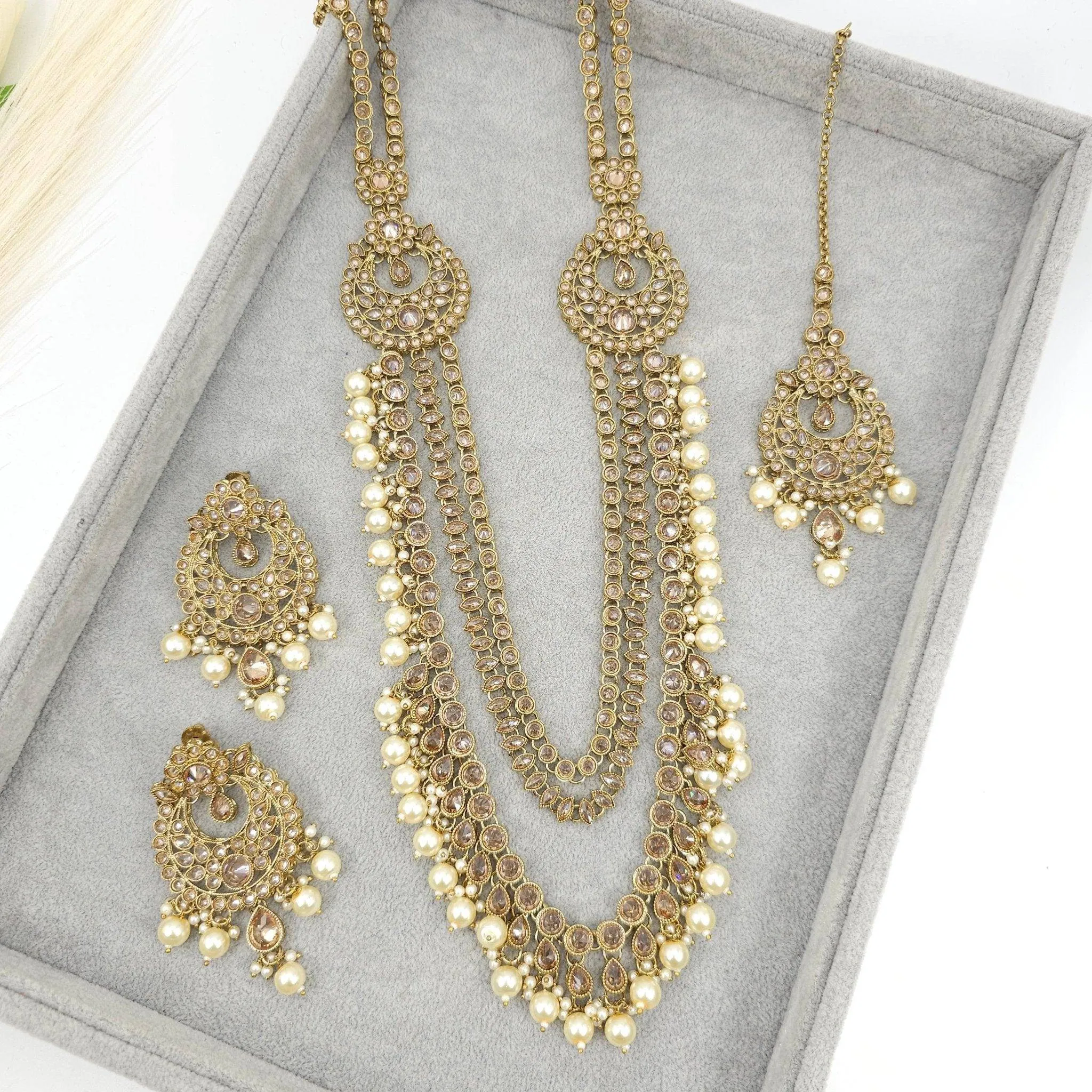 Meerab Polki Rani Haar Set