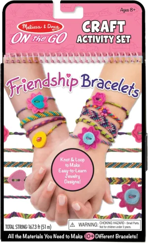 Melissa & Doug On the Go Friendship Bracelet Craft Set (Makes 10  Bracelets)