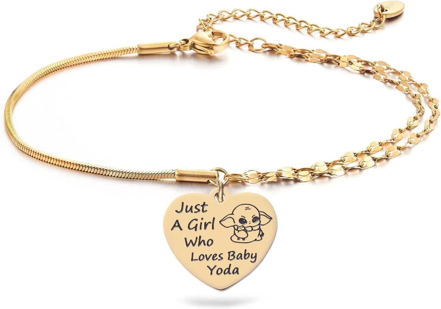 Melix Home Baby Yo-da Gifts Cute Mandalorian Bracelet Gift For Women Daughter Teen Girls Yo-da Stuff Bracelets Birthday Present