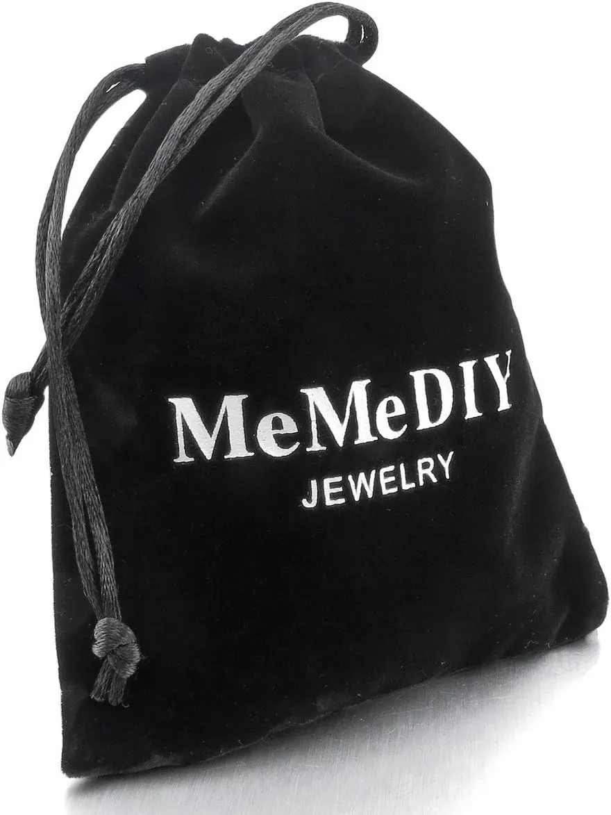 MeMeDIY Personalized Jigsaw Puzzle Pendant 2/3/4/5/6 Pieces Necklace Engraving Name Date for Couples Women Men Customized Birthstone Stainless Steel Adjustable Chain for Family Love Friendship