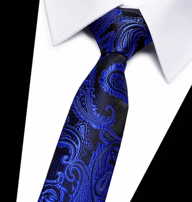 Men's Tie Sets Necktie & Pocket Square 4 in 1 Gift Set for Wedding and Business