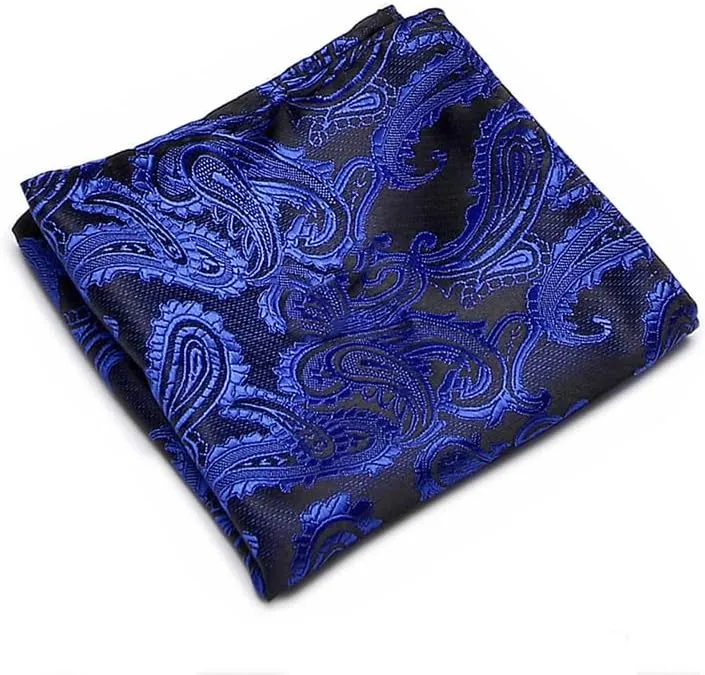 Men's Tie Sets Necktie & Pocket Square 4 in 1 Gift Set for Wedding and Business