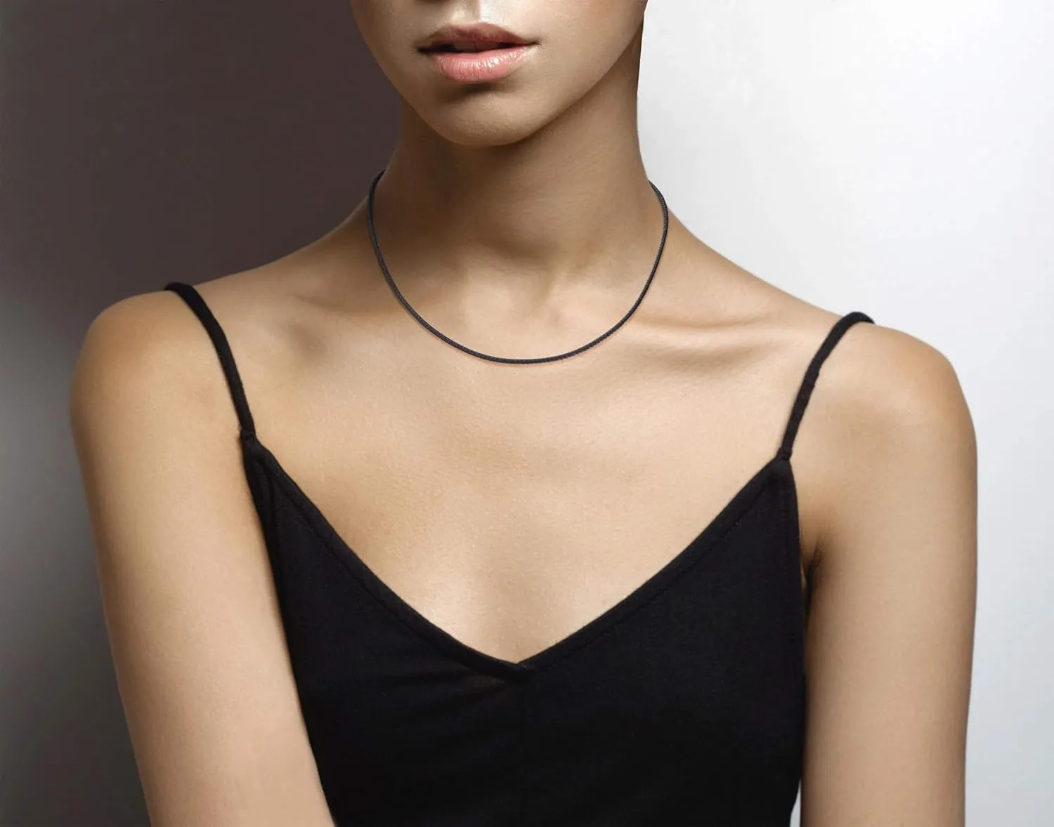Miabella Genuine 2mm Black or Brown Italian Leather Cord Chain Necklace for Men Women with 925 Sterling Silver Clasp Made in Italy