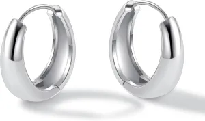 micuco Chunky Gold Hoop Earrings for Women - 18K Real Gold Plated Lightweight Hollow Hypoallergenic Earrings for Women