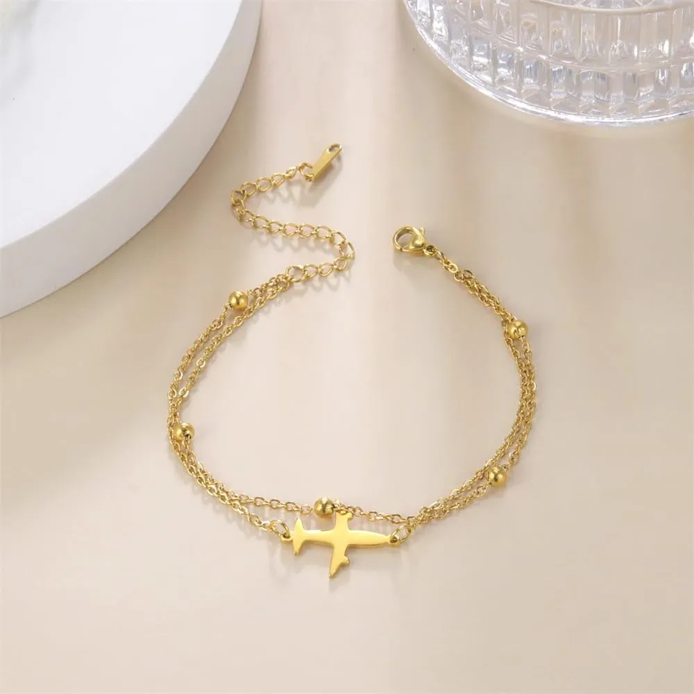 MIFYNN Ankle Bracelets for Women Waterproof Adjustable Stainless Steel Chain Anklet Bracelet for Women Vintage Fashion Simple Thin Chain Anklet Female Foot Summer Beach Jewelry Gift