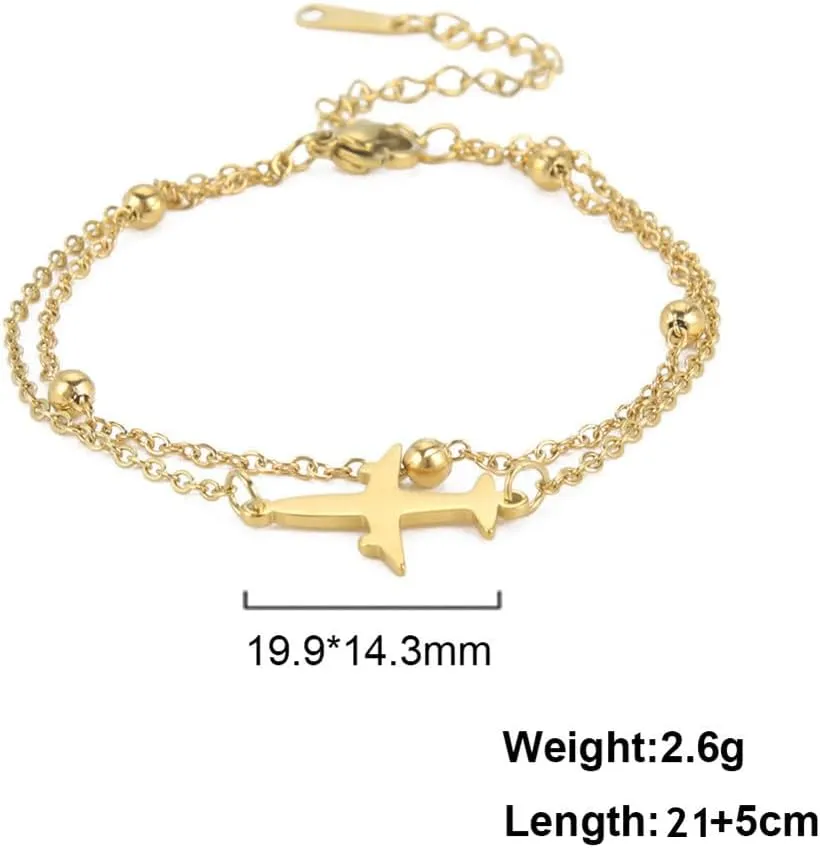 MIFYNN Ankle Bracelets for Women Waterproof Adjustable Stainless Steel Chain Anklet Bracelet for Women Vintage Fashion Simple Thin Chain Anklet Female Foot Summer Beach Jewelry Gift