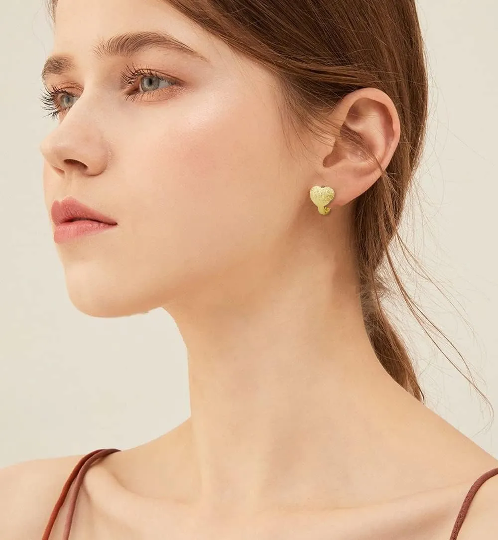 Minimalist Heart Small Hoop Earrings Love Hearts Cartilage Huggie Hoops Earring Wrap Cuffs Cute Jewelry Gifts for Women Girlfriend