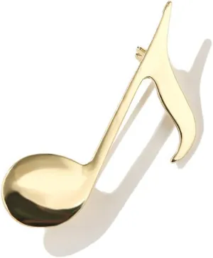 Minimalist Music Note Brooch Lapel Pin for Women Men Cute Simple Gold Plated Musical Pins Scarf Jackets Dress Suit Shirt Bag Hat Brooches Musician Party Dance Banquet Clothes Accessorie Jewelry Gifts