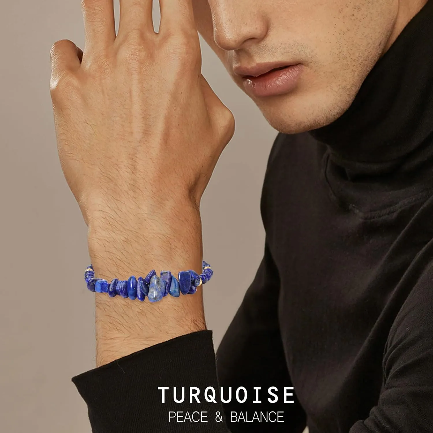 Mothers Day Gifts - Lapis Lazuli Bracelet Blue Beaded Energy Healing Stone Bracelet Resizable Protection Gemstone Jewelry Natural Stone Bracelet for Women Men