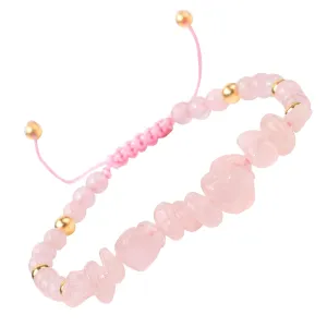 Mothers Day Gifts - Rose Quartz Bracelets for Women Energy Healing Crystal Natural Stone Bracelet Pink Gemstone Protection Bracelet Jewelry for Girls Natural Stone Brecelets