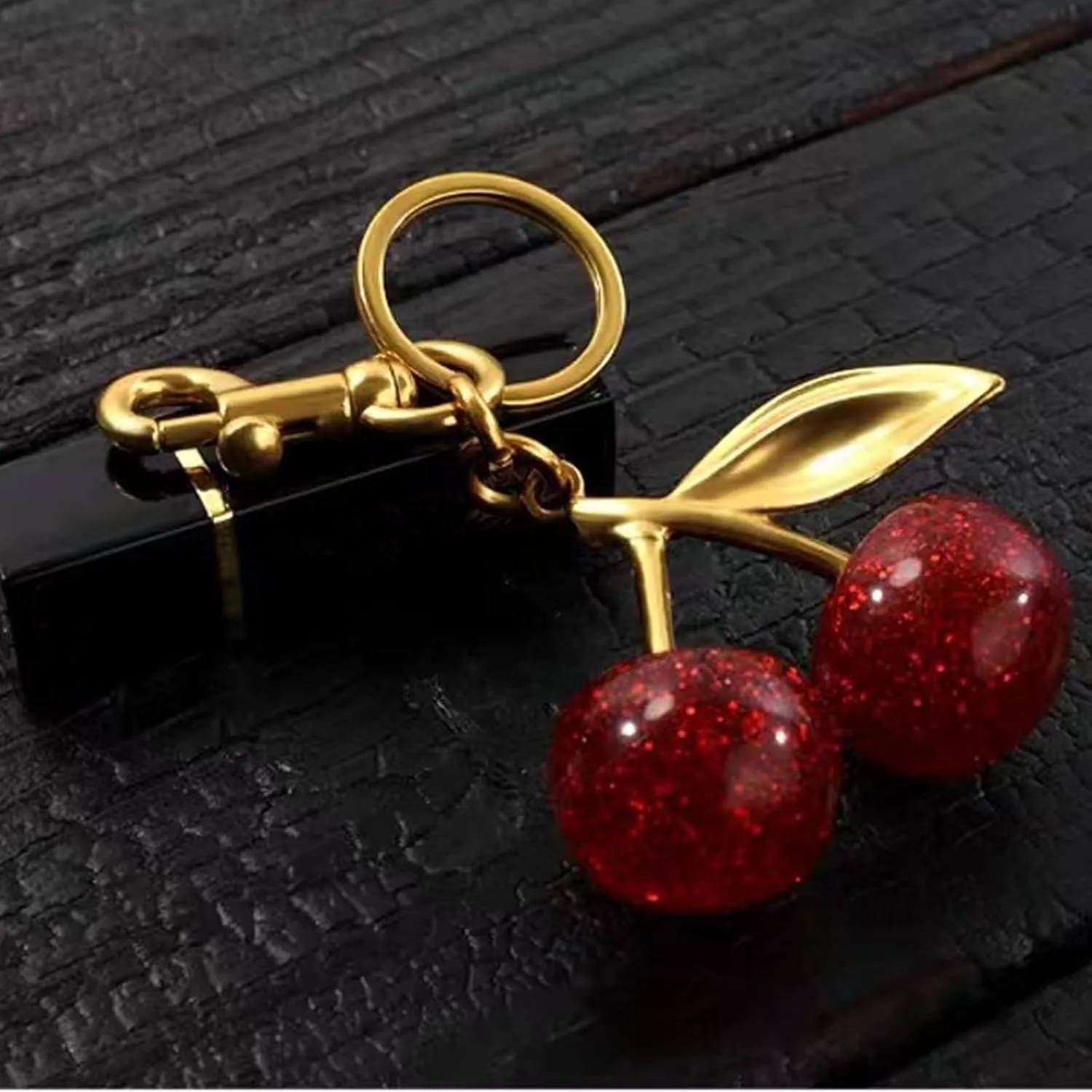 MPK Cherry Bag Charm Purse Charms Keychain- Car Cherry Accessories keychian Christmas Valentine Bag Gifts For Women