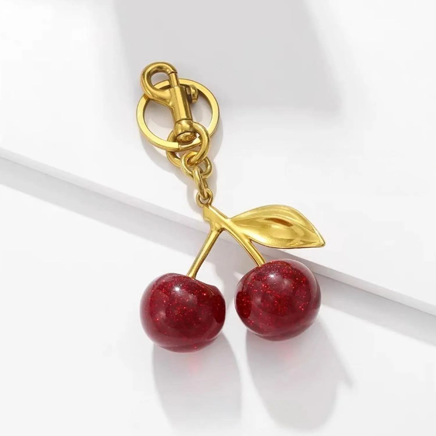 MPK Cherry Bag Charm Purse Charms Keychain- Car Cherry Accessories keychian Christmas Valentine Bag Gifts For Women
