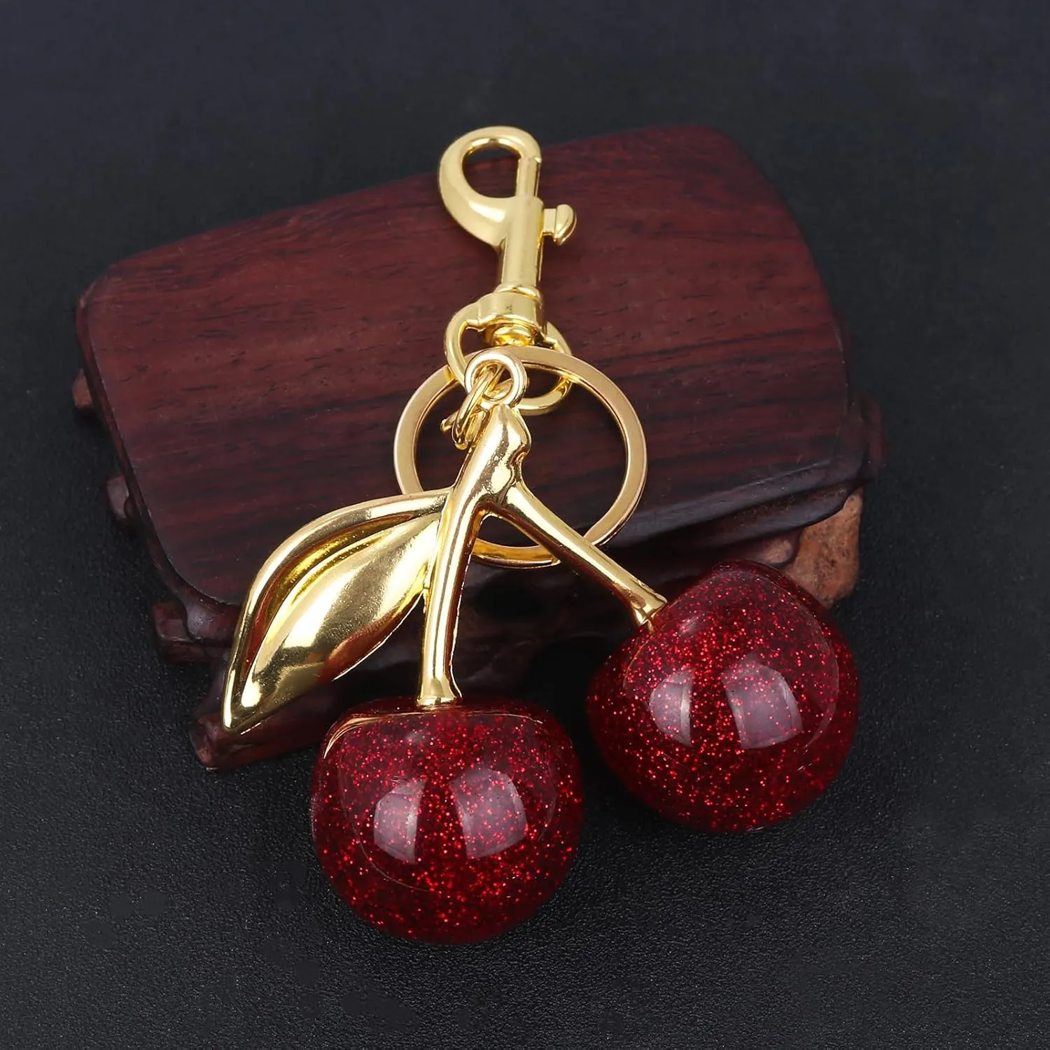 MPK Cherry Bag Charm Purse Charms Keychain- Car Cherry Accessories keychian Christmas Valentine Bag Gifts For Women