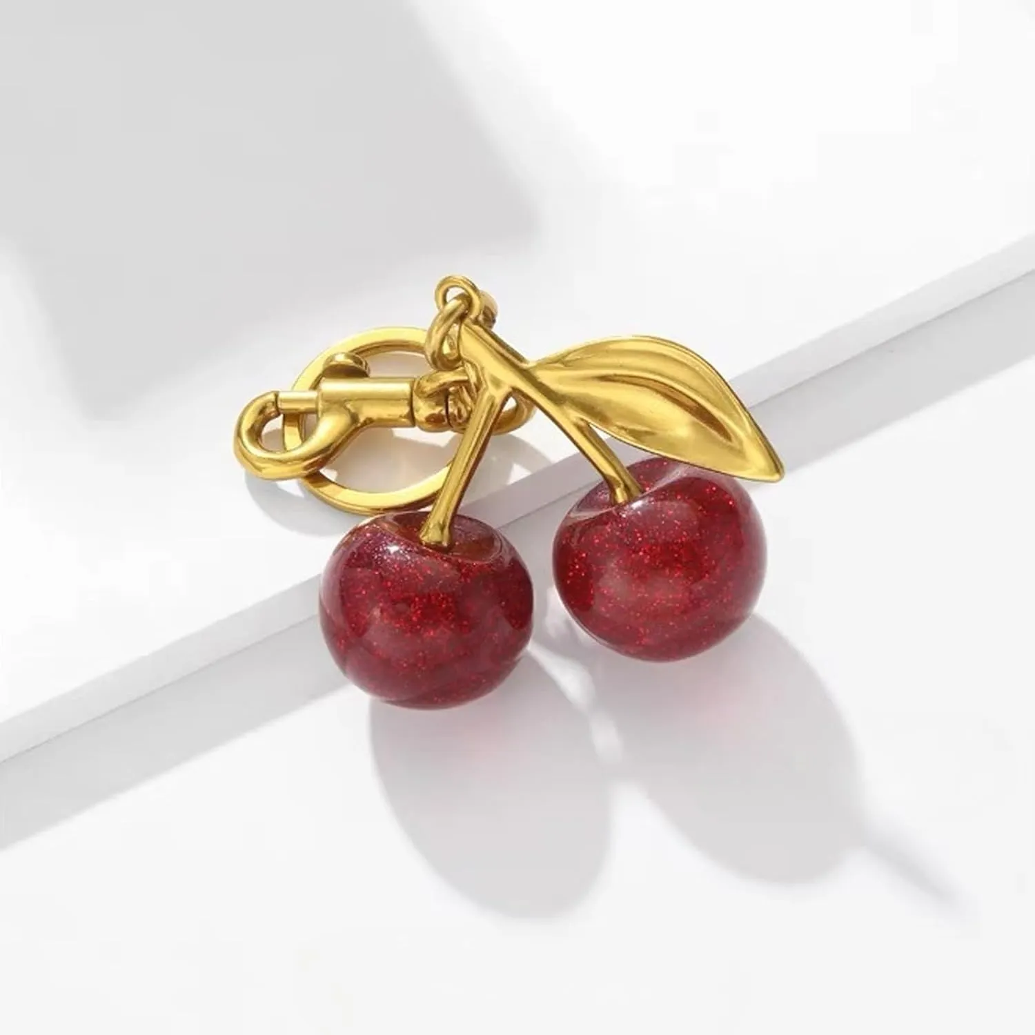 MPK Cherry Bag Charm Purse Charms Keychain- Car Cherry Accessories keychian Christmas Valentine Bag Gifts For Women