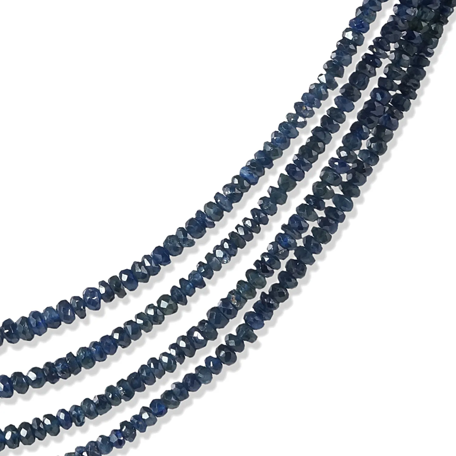 Multi Strand Sapphire Necklace - 14k Gold