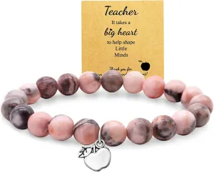 Natural Stone Graduation Bracelet- 2025 Graduation Gifts for Her Appreciation Bracelet Gifts