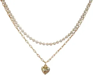 New 2026 Unisex Vintage Fashion Simple Gold-Plate Snake Chain Imitation Pearl Pendant Necklace For Women Female Multilevel Jewelry Gift With You Accessories Trendy Creative For Women And Men