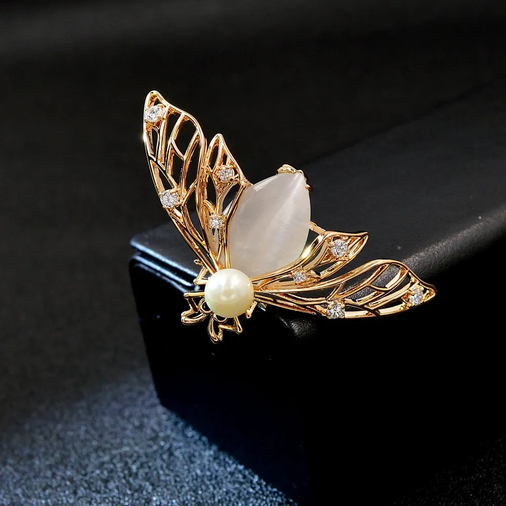 New Arrival Cubic Zirconia Copper Bee Brooches For Women