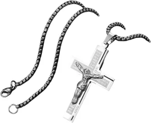 New For Trendy 2025 Personality Creative Design Religious Jesus Christ Cross Pendant Amulet Simple Men's And Women's Necklace Jewelry Fashion Accessories Creative Gift