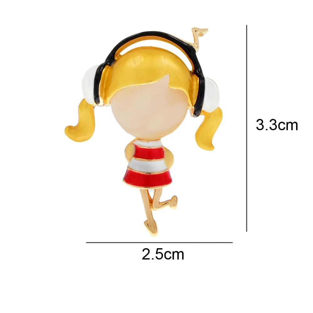 New Opal Wear Headset Girl Brooches Women