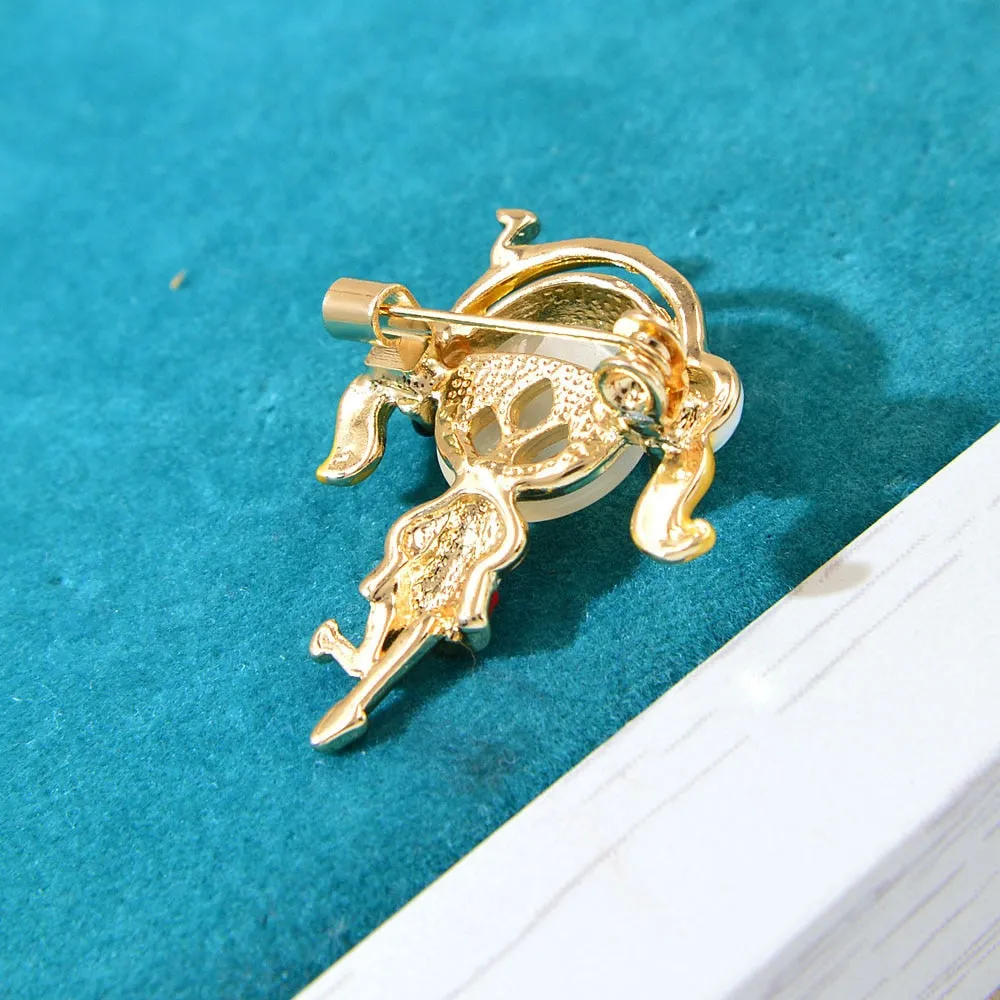 New Opal Wear Headset Girl Brooches Women