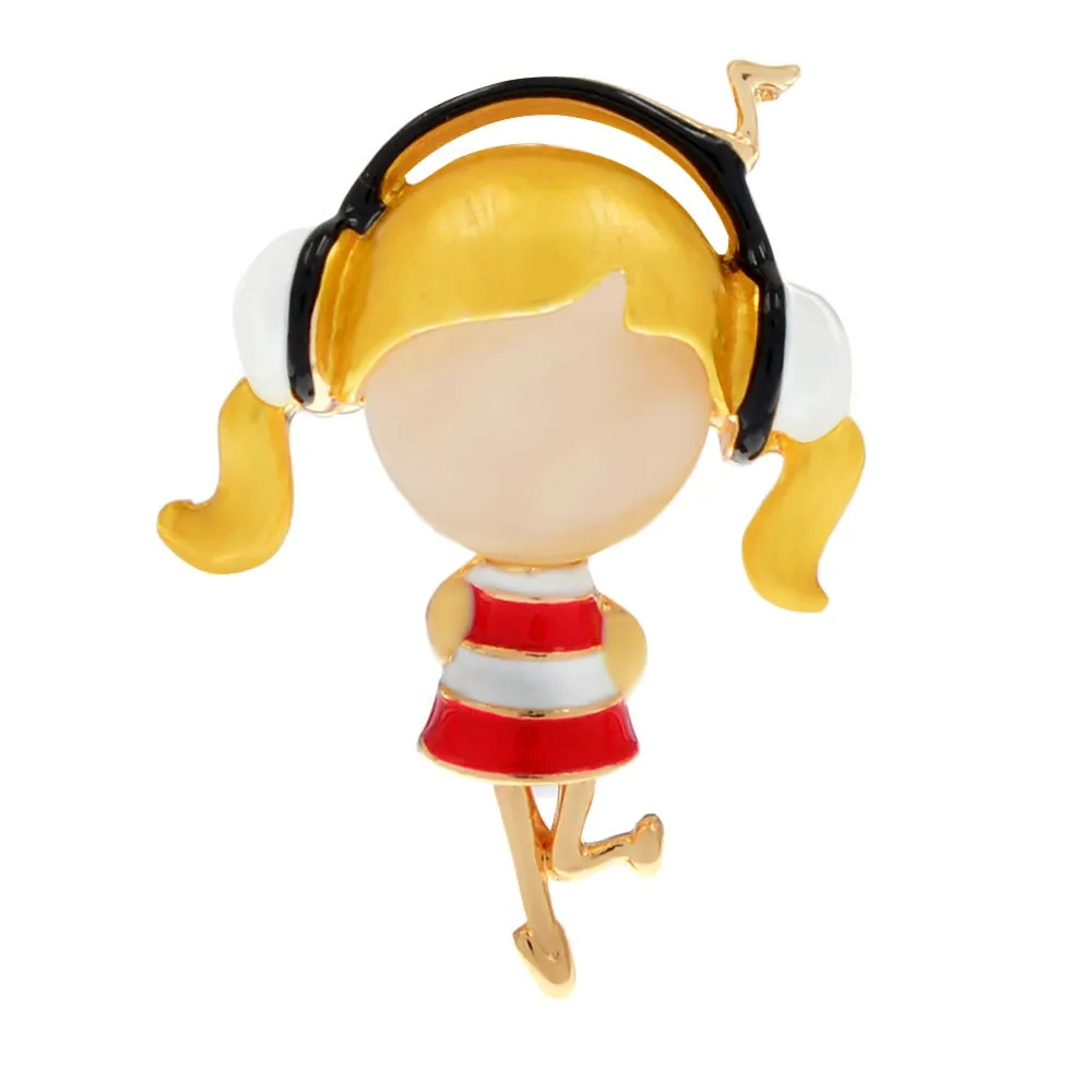 New Opal Wear Headset Girl Brooches Women