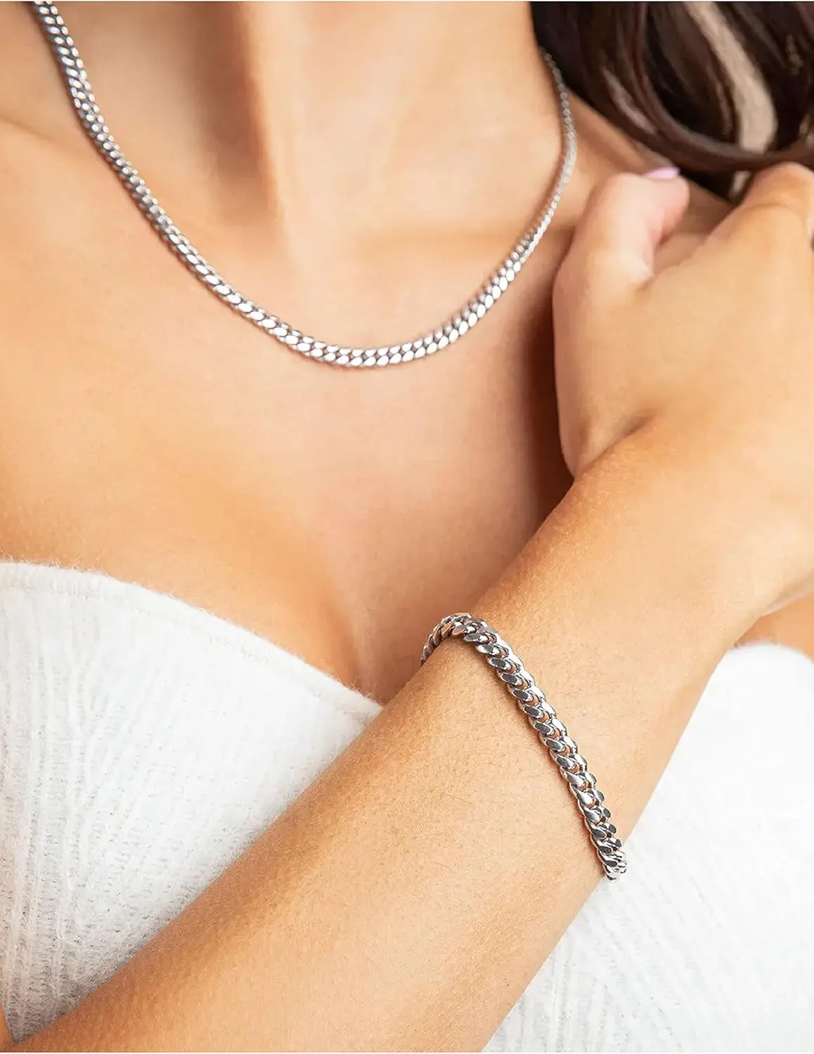 nometo 925 Sterling Silver Cuban Link Chain Bracelet 5/8mm Silver Bracelet for Men Women Silver Bracelet 6.5-9 Inches