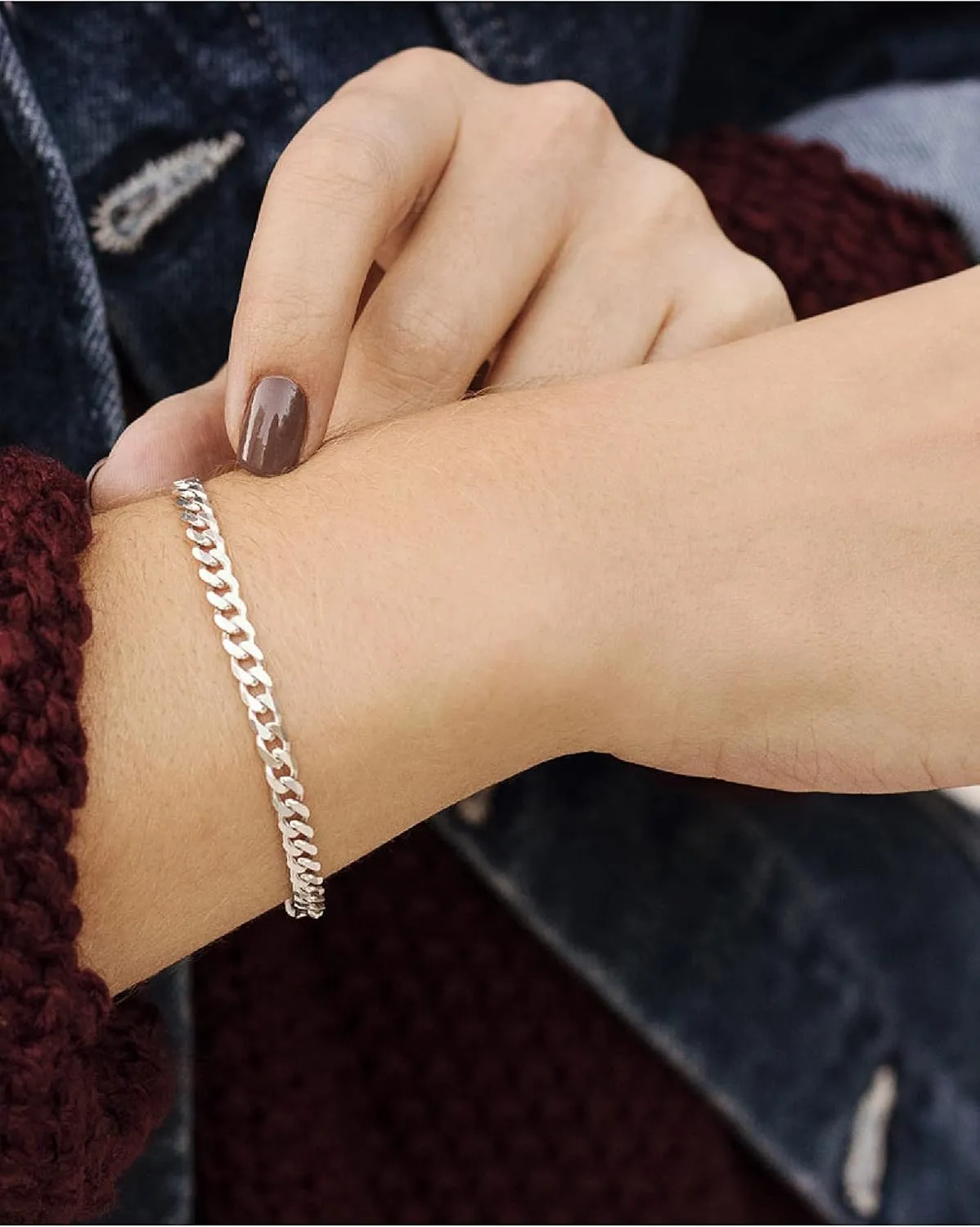 nometo 925 Sterling Silver Cuban Link Chain Bracelet 5/8mm Silver Bracelet for Men Women Silver Bracelet 6.5-9 Inches