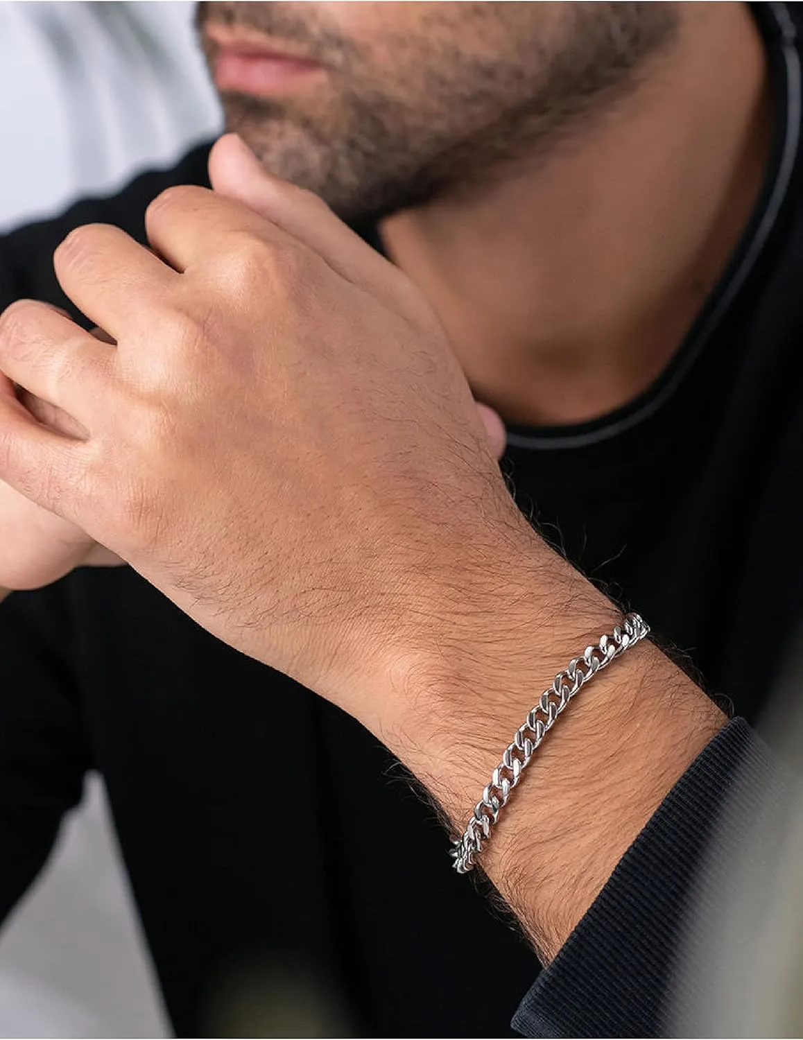 nometo 925 Sterling Silver Cuban Link Chain Bracelet 5/8mm Silver Bracelet for Men Women Silver Bracelet 6.5-9 Inches