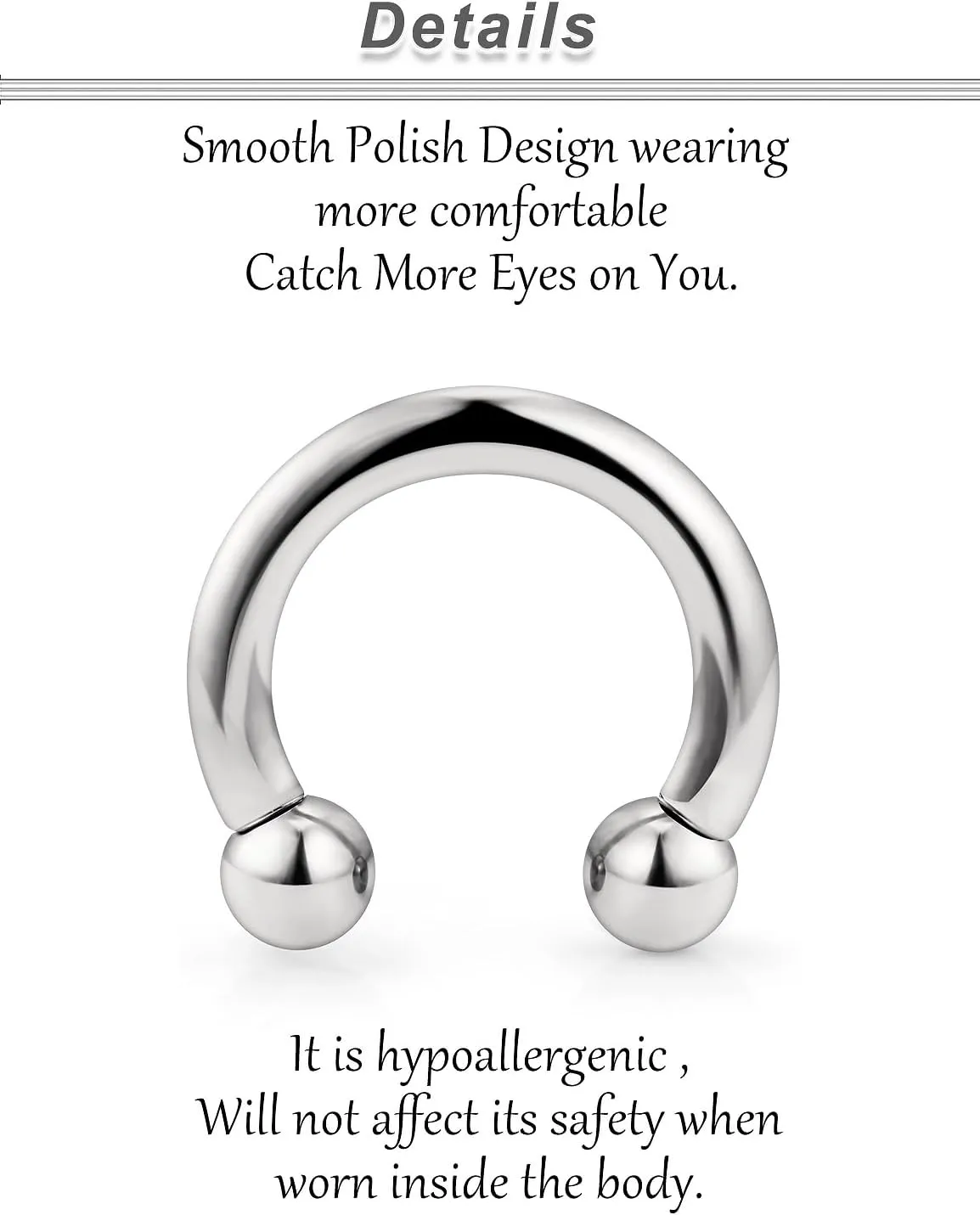Ocptiy 2G 4G 6G 8G Titaniumm Septum Rings Medical Implant Grade Gauges Tunnels Earring Stretching kit Hypoallergenic Septum Nose Ring Ear Hoop Earring Piercing Jewelry Women Men 12mm 14mm 16mm