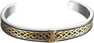 OIDEA Viking Cuff Bracelet for Men: Vintage Viking Thor'S Hammer Bracelet Punk Gothic Arm Rings Adjustable Stainless Steel Bangle Bracelet Nordic Amulet Jewelry Gifts