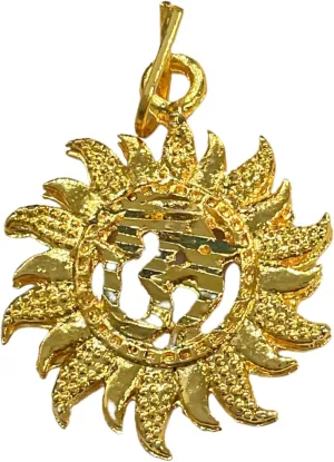 Om pendant necklace for men and women Hindu God locket with chain Spiritual religious jewelry for devotees Temple jewelry.