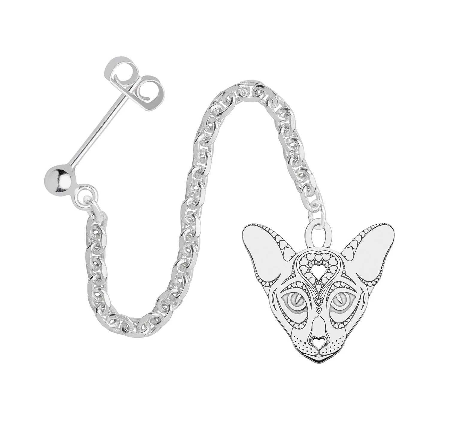 Oriental Cat Single Earring
