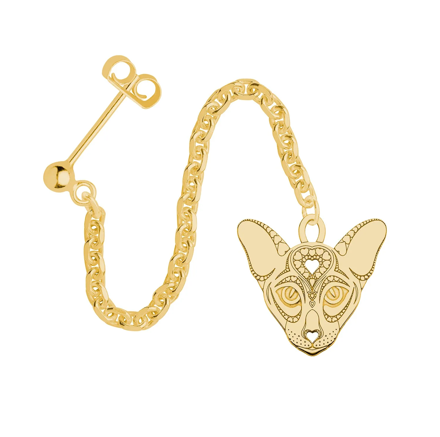 Oriental Cat Single Earring