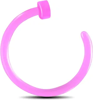 OUFER 20G Nose Ring Hoop, Colorful Clear Bioflex Acrylic Open Neon Nose Rings, Retainer Piercing Jewelry, Tragus Cartilage Helix Daith Lobe Earrings Piercing Retainer for Women Men