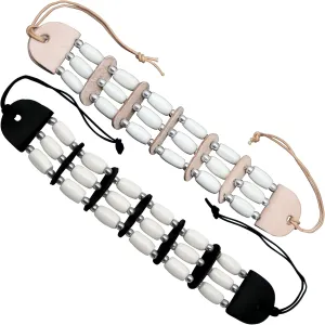 outROAR Gear Native American Style Bracelet (Pair), Buffalo Bone Beads, White Black Beige Indian Style Jewelry for men or women