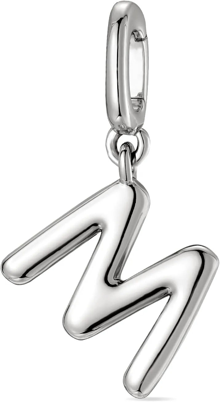 OVRUNS Initial Charm for Women,Letter Bracelet Necklace Charms Alphabet Pendant Charms With Clasp