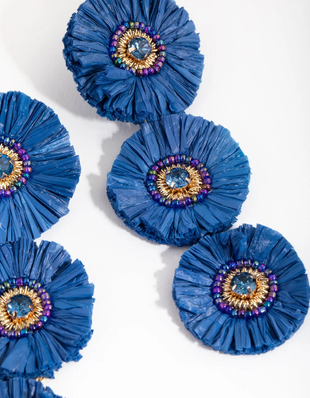 Paper Triple Circle Drop Earrings